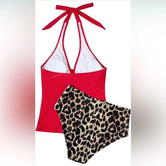 🐆❤️Sexy Halter Tankini Bathing Suit Slimming Tummy Control Swimsuit❤️‍🔥NWOT-SZ L - Picture 8 of 8